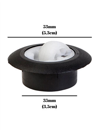 Gömme Gezegen Sehpa Tekeri Gizli Yuvarlak Masa Tekeri(SİYAH)(4 ADET)(İÇ ÇAPI:35MM DIŞ ÇAPI:53MM)