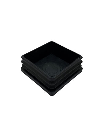 Kare Demir Profil İç Tapa Geçme Plastik Ayak Geçme Koruma Plastiği(60MM)(8 ADET)(SİYAH)