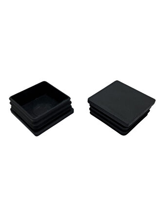 Kare Demir Profil İç Tapa Geçme Plastik Ayak Geçme Koruma Plastiği(60MM)(8 ADET)(SİYAH)