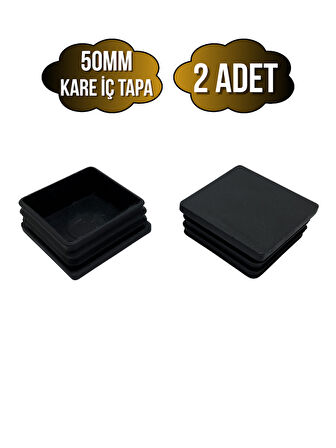 Kare Demir Profil İç Tapa Geçme Plastik Ayak Geçme Koruma Plastiği(50MM)(2 ADET)(SİYAH)