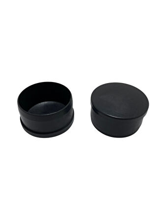 Yuvarlak Demir Profil İç Tapa Geçme Plastik Ayak Geçme Koruma Plastiği(50MM)(2 ADET)(SİYAH)