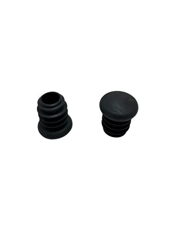 Yuvarlak Demir Profil İç Tapa Geçme Plastik Ayak Geçme Koruma Plastiği(19MM)(8 ADET)(SİYAH)