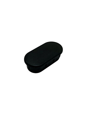Oval Demir Profil İç Tapa Geçme Plastik Ayak Geçme Koruma Plastiği(40MM x 20MM)(2 ADET)(SİYAH)
