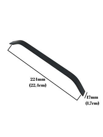 Şahin Siyah Alüminyum Dolap Kulpu Mobilya ve Mutfak Dolap Kulpu(17MM)(224MM)(SİYAH)(4 ADET)(ALÜMİNYUM)