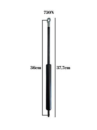 Yatak Makası Pistonu Baza Açılır Makası Pistonu(750N PİSTON)(TEK KİŞİLİK)(2 ADET)(SİYAH)