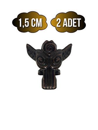 Melek 1.5cm Metal Ayak Çeyiz ve Hediye Kutusu Mobilya Ayağı(1.5CM)(BRONZ)(2 ADET)