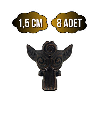 Melek 1.5cm Metal Ayak Çeyiz ve Hediye Kutusu Mobilya Ayağı(1.5CM)(BRONZ)(8 ADET)