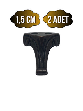 Moda Metal Ayak Çeyiz ve Hediye Kutusu Mobilya Ayağı(1,5CM)(BRONZ)(2 ADET)