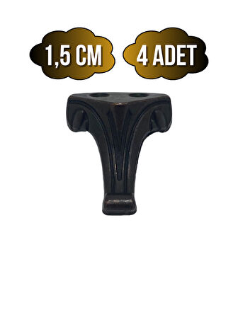 Moda Metal Ayak Çeyiz ve Hediye Kutusu Mobilya Ayağı(1,5CM)(BRONZ)(4 ADET)