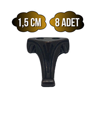 Moda Metal Ayak Çeyiz ve Hediye Kutusu Mobilya Ayağı(1,5CM)(BRONZ)(8 ADET)