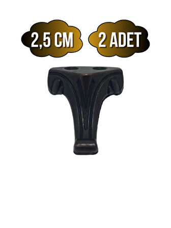 Moda Metal Ayak Çeyiz ve Hediye Kutusu Mobilya Ayağı(2,5CM)(BRONZ)(2 ADET)