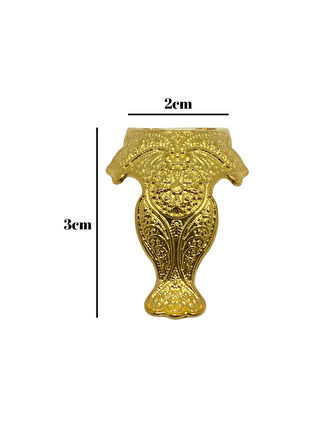 Lüx Metal Ayak Çeyiz ve Hediye Kutusu Mobilya Ayağı(3CM)(ALTIN)(2 ADET)