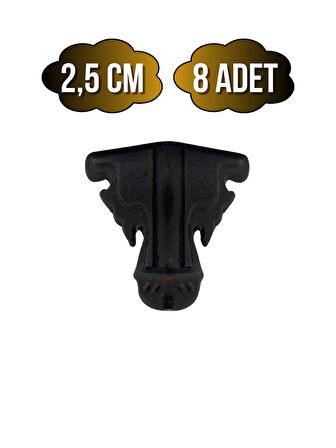Kelebek Metal Ayak Çeyiz ve Hediye Kutusu Mobilya Ayağı(2,5CM)(BRONZ)(8 ADET)