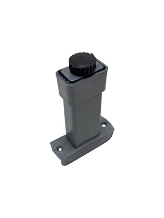U Geçme Gri Plastik Ayarlı Ayak Mobilya Masa ve Dolap Ayağı(GRİ)(10CM)(4 ADET)
