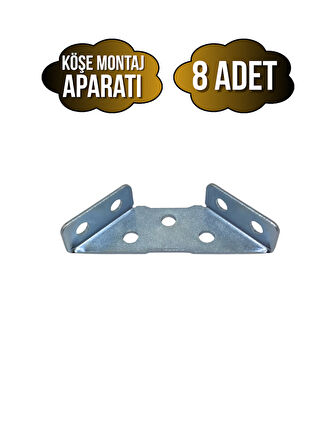 Köşe Montaj Mobilya Bağlantı Demiri Çok Yönlü Dolap Köşe Bağlantı Demiri(METAL)(8 ADET)