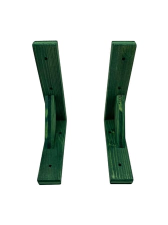 Raf Altı Ahşap Tutucu L Raf Ahşabı Duvar Sabitleyici(AHŞAP)(YEŞİL)(2 ADET)(20x16cm)(BEYAZ ÇAM)