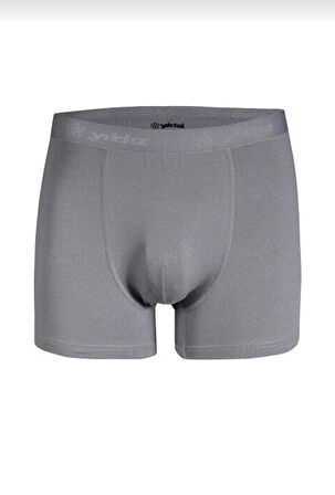  41 ERKEK LİKRALI BOXER GRİ TEKLİ