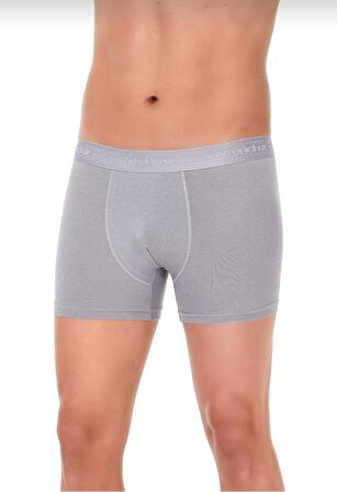  41 ERKEK LİKRALI BOXER GRİ 6 ADET