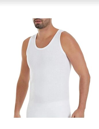  04 ERKEK RİBANA ASKILI ATLET BEYAZ 3 ADET