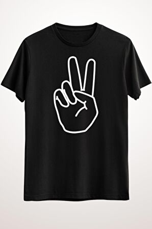 Erkek Siyah Peace - Ds1011