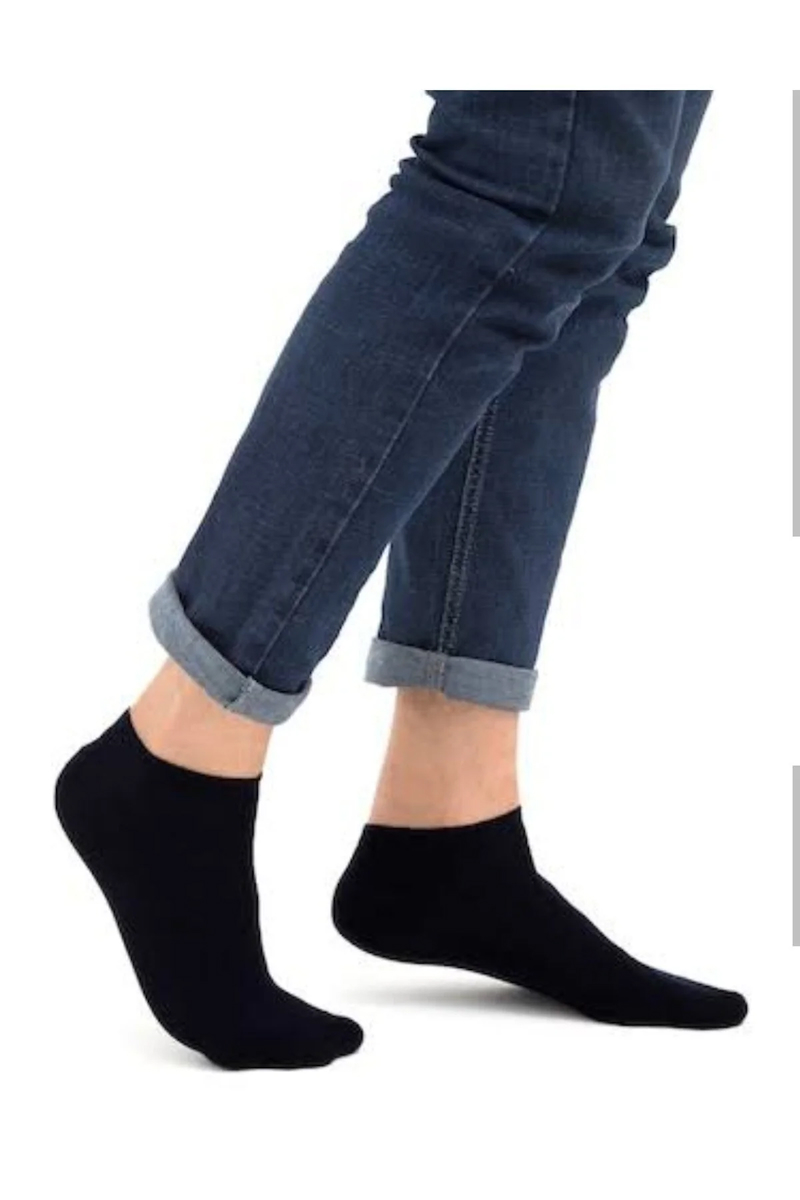 Siyah Unisex Kısa Patik Çorap 6'Lı Ekonomik Paket siyahpatik6li