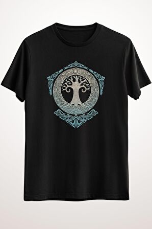 Erkek Siyah Yggdrasıl.tree Of Lıfe. - Ds1207