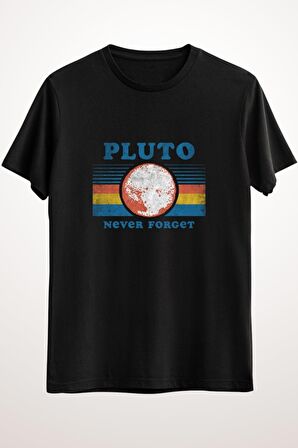 Erkek Siyah Pluto Never Forget - Ds1214