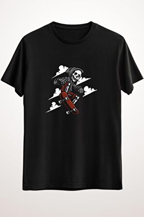 Erkek Siyah Skeleton Skateboarding - Ds1228