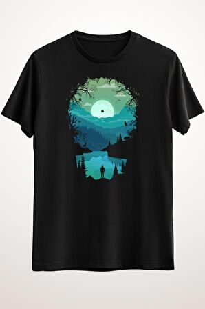 Erkek Siyah Music Mountains Landscape - Ds1492