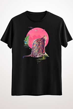 Erkek Siyah Jaguar Tshirt Ds1848