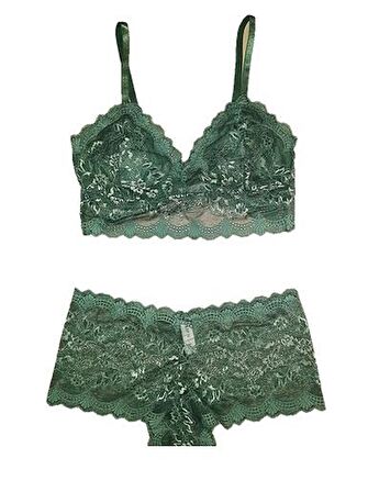 HAKİ FULL DANTEL BRALET TAKIM