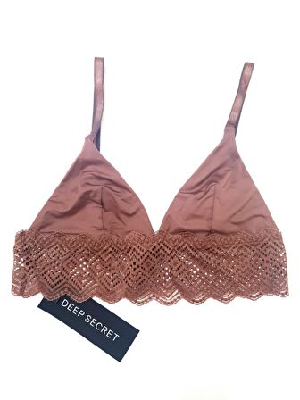 KAHVERENGİ MICRO DANTELLİ BRALET DS200471BR