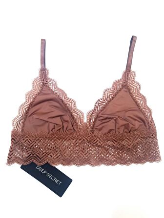 Deep Secret KAHVERENGI DEKOLTESI DANTEL DETAYLI MICRO BRALET DS200475BR