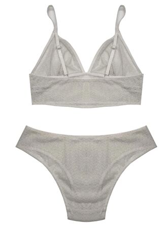 YILBAŞI EKRU GÜMÜŞ SİMLİ BRALET TAKIM DS200581BRT