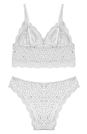 KOTON BEYAZ PUANLI BRALET TAKIM DS200583BRT