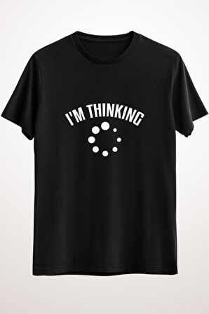 Erkek Siyah Computer Geek I'm Thinking Funny Programmer - Ds2008