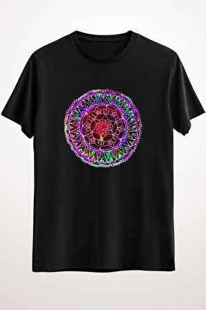Erkek Siyah Boho Colorwheel Mandala - Ds2041
