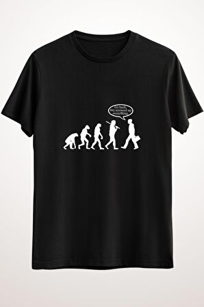 Erkek Siyah Funny Evolution Fail - Ds2062