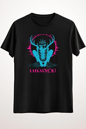 Erkek Siyah Hidden Creatures #2 Neon Blue And Pink - Ds2118