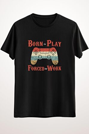 Erkek Siyah Born To Play Forced To Work - Ds2236