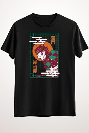 Erkek Siyah Kimetsu No Yaiba Demon Slayer - Ds2455