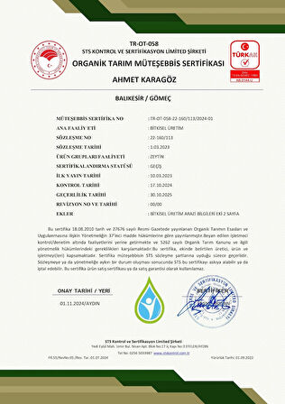  Anne Bebek Çocuk Erken Hasat Natürel Sızma Zeytinyağı Soğuk Sıkım Filtresiz 0,17 Asit 250 ML