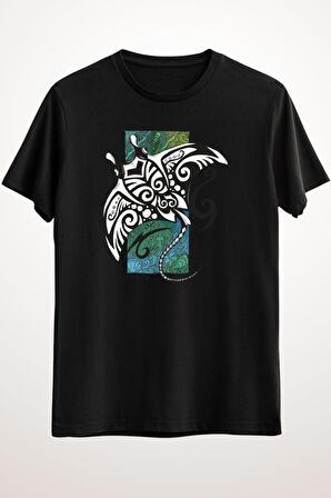 Erkek Siyah Ocean Life. Manta Ray - Ds2510