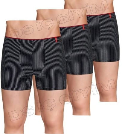 BERRAK 4433 ERKEK ÇİZGİLİ SPORT BOXER 3 ADET
