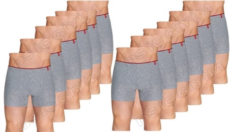BERRAK 4433 ERKEK ÇİZGİLİ SPORT BOXER 12 ADET
