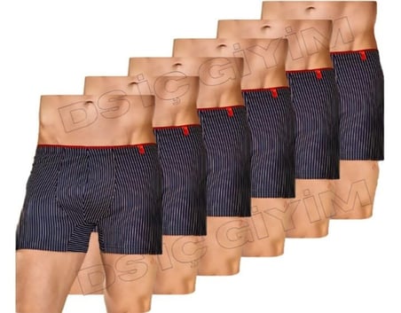BERRAK 4433 ERKEK ÇİZGİLİ SPORT BOXER 6 ADET