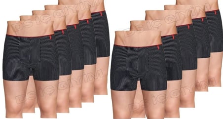 BERRAK 4433 ERKEK ÇİZGİLİ SPORT BOXER 10 ADET