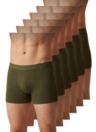 YILDIZ ÇAMAŞIR 36 ERKEK MODAL LİKRALI HAKİ BOXER 6 ADET
