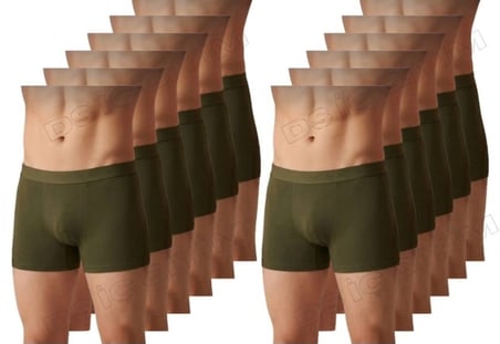 YILDIZ ÇAMAŞIR 36 ERKEK MODAL LİKRALI HAKİ BOXER 12 ADET