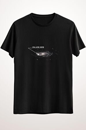 Erkek Siyah Funny Galaxy Space Location Gps Joking - Ds2713